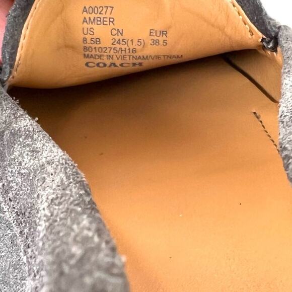 COACH Amber Suede Leather Loafer in Gray Women’s Size 8.5B Narrow - Picture 14 of 14